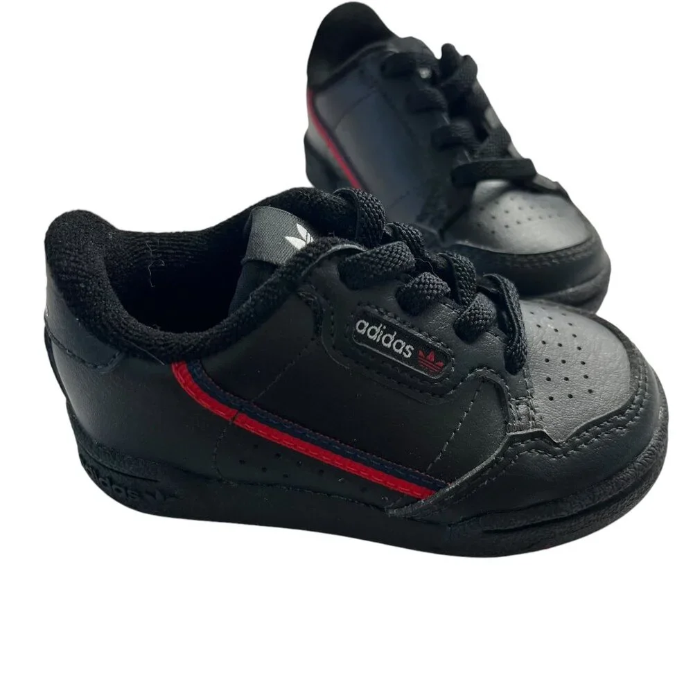 Adidas Kids Continental 80 Black Scarlet Sneakers Size 5 Toddler New